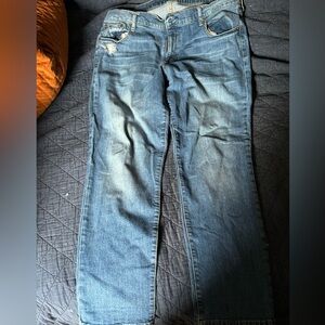 Gap distressed real straight jean